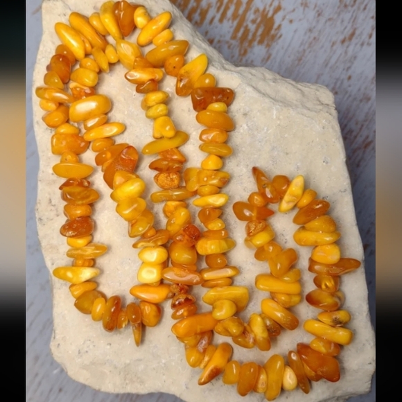 Old Genuine Amber Beads Necklace 57g  26" - Picture 10 of 11